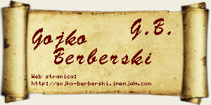 Gojko Berberski vizit kartica